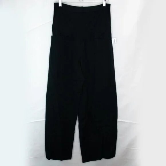 NEW Old Navy Maternity Pixie Wide Leg Pants Women XL Black Full Panel - Picture 7 of 10